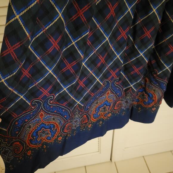 Pendleton Country Sophisticates Deep Green Wool Rayon Skirt Women's 10 Plaid - Picture 3 of 10